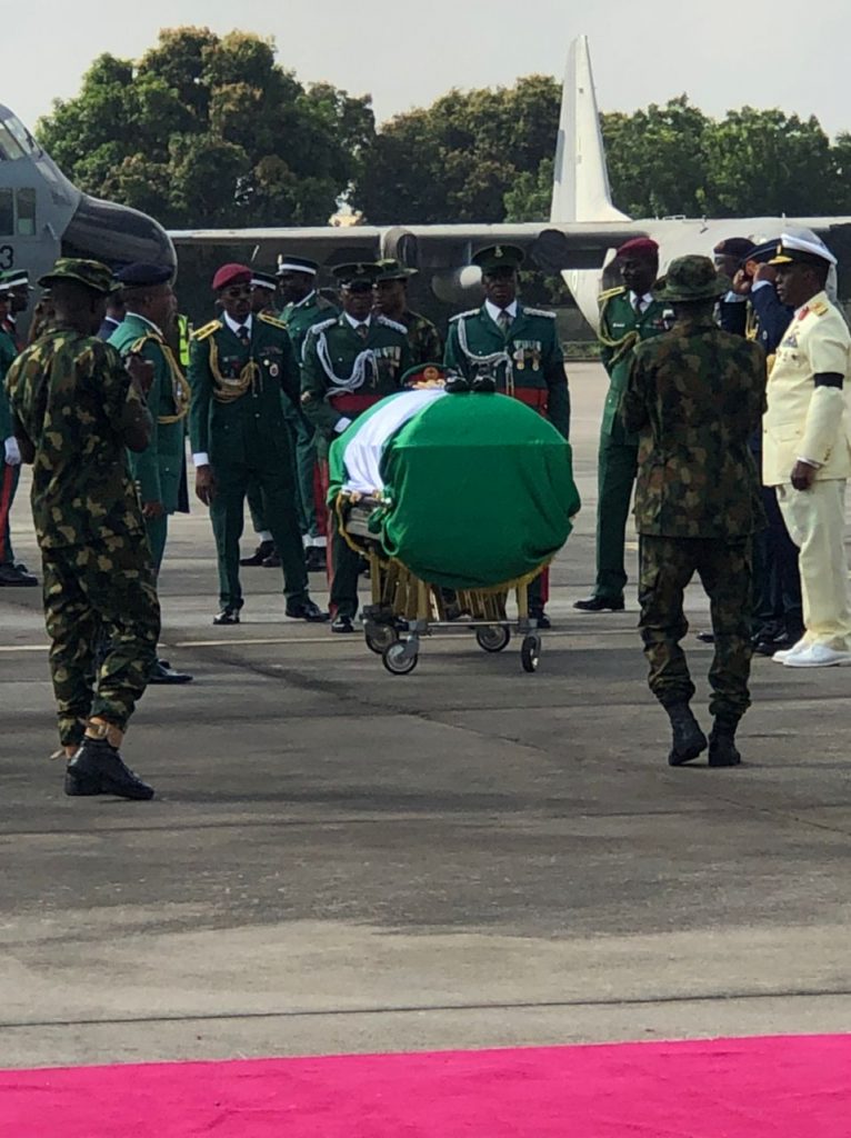 GEN. LAGBAJA'S BODY ARRIVES, TO BE LAID TO REST TOMORROW IN ABUJA ...